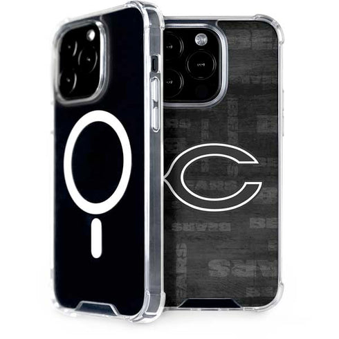 NFL Chicago Bears Black & White iPhone 15 Pro MagSafe Case